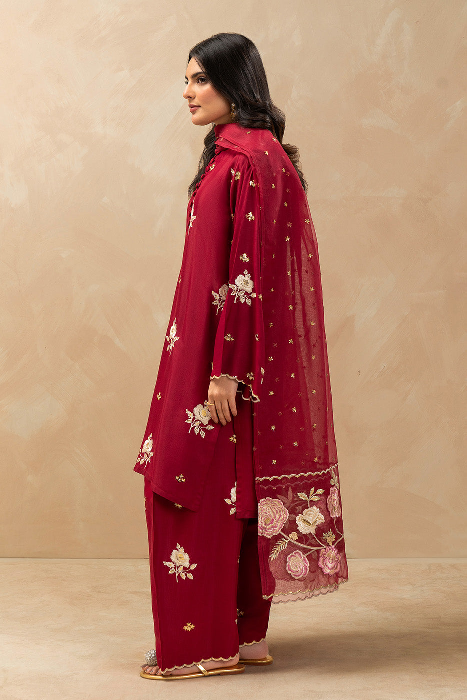 2 PIECE EMBROIDERED RAW SILK SUIT (LUXURY PRET)