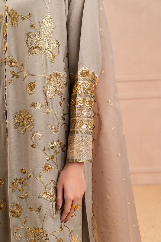 3 PIECE EMBROIDERED RAW SILK SUIT (LUXURY PRET)