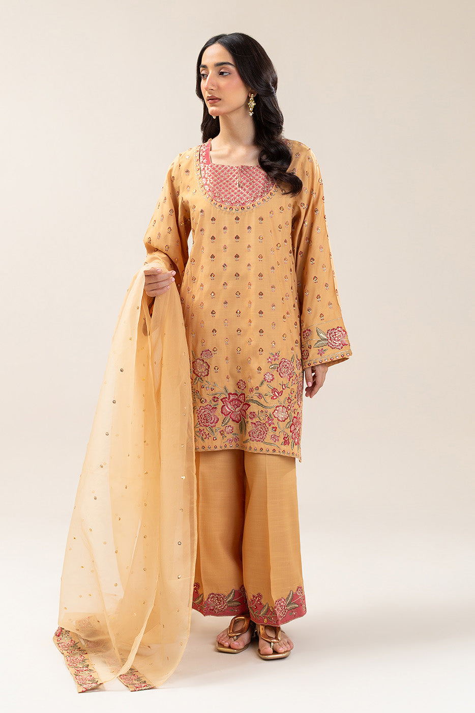 3 PIECE BASIC RAW SILK SUIT (LUXURY PRET)