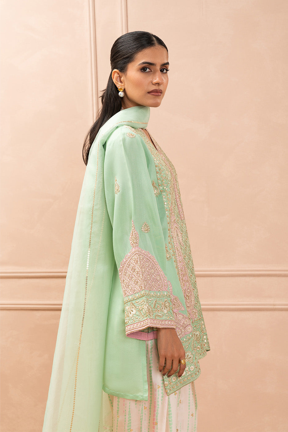 3 PIECE EMBROIDERED RAW SILK SUIT (LUXURY PRET)