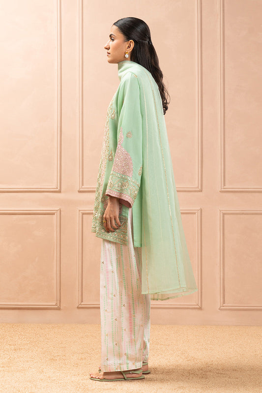 3 PIECE EMBROIDERED RAW SILK SUIT (LUXURY PRET)