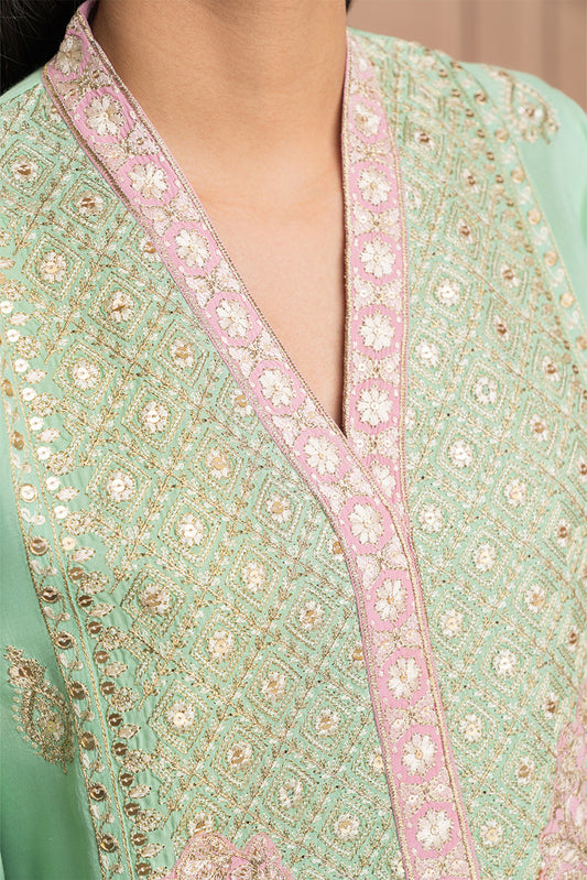 3 PIECE EMBROIDERED RAW SILK SUIT (LUXURY PRET)