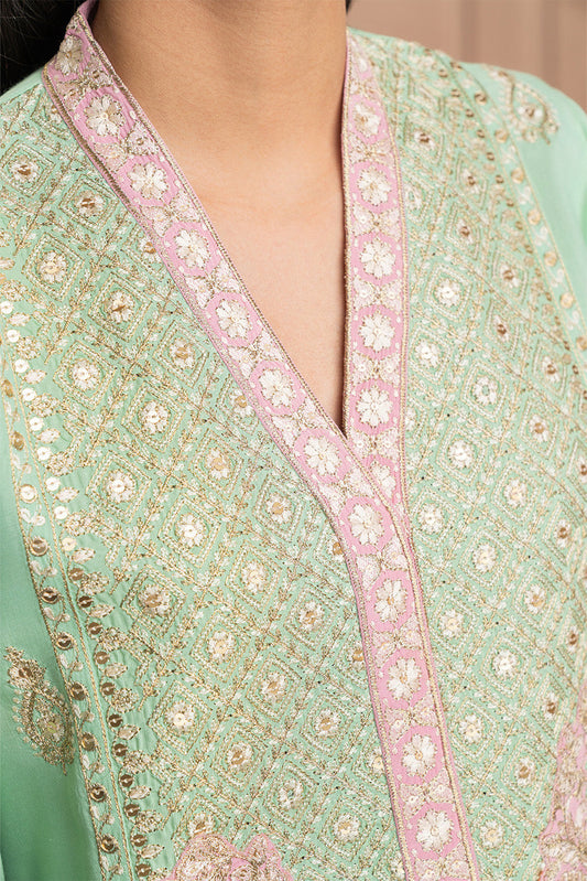 3 PIECE EMBROIDERED RAW SILK SUIT (LUXURY PRET)