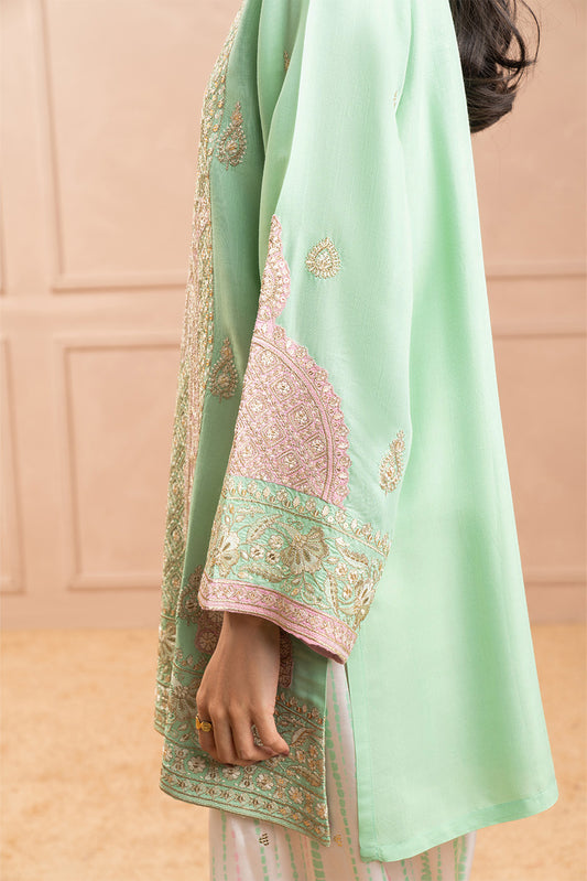 3 PIECE EMBROIDERED RAW SILK SUIT (LUXURY PRET)