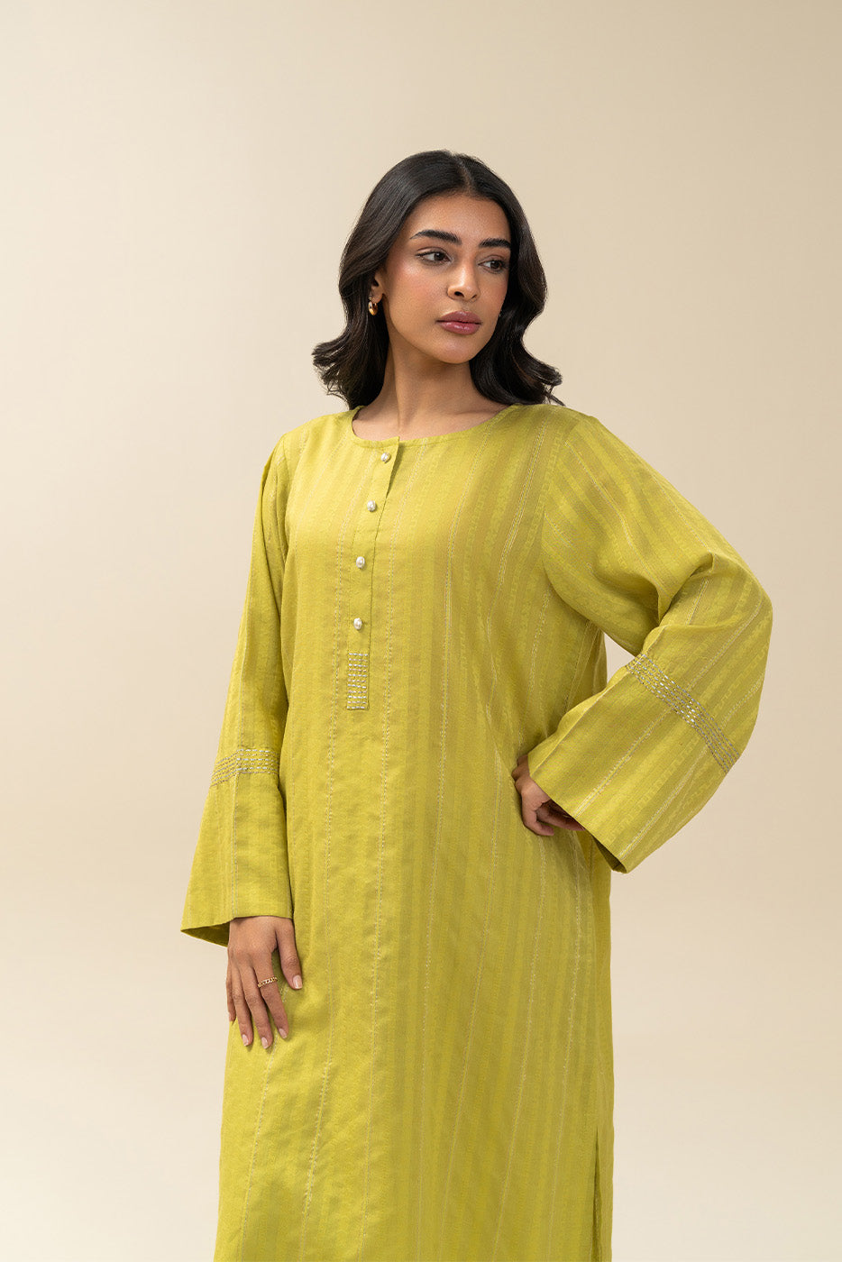 EMBROIDERED DANIER DOBBY SHIRT (PRET)