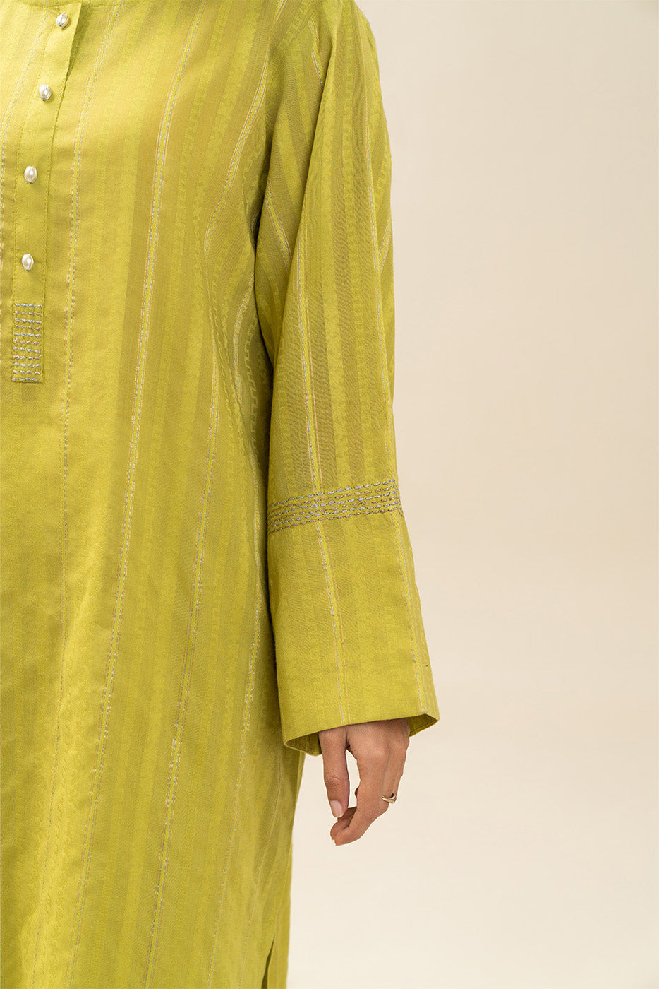 EMBROIDERED DANIER DOBBY SHIRT (PRET)