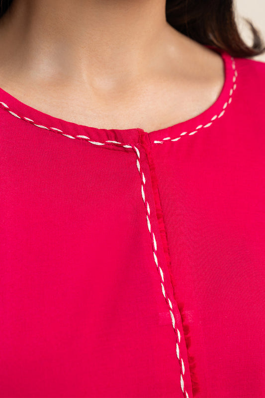 2 PIECE EMBROIDERED CAMBRIC SUIT (PRET)