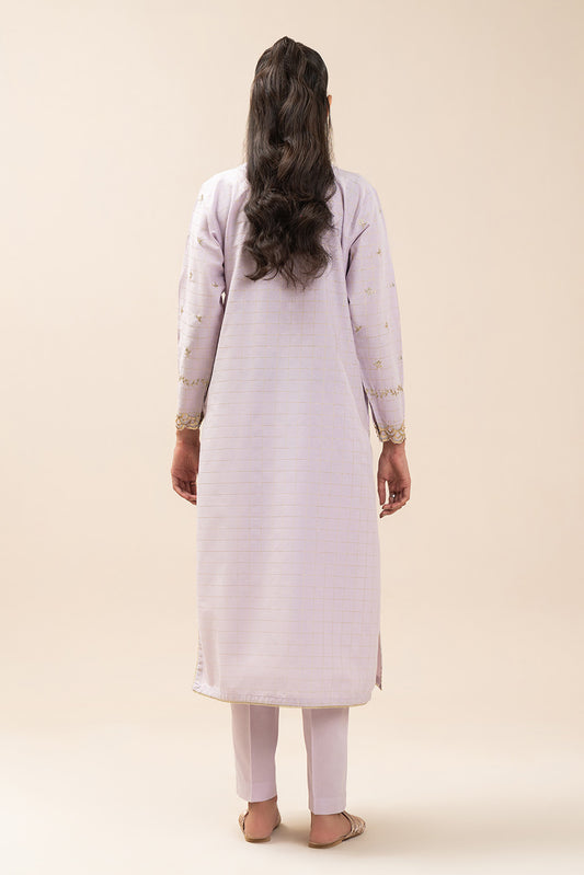 EMBROIDERED YARN DYED LUREX SHIRT (PRET)