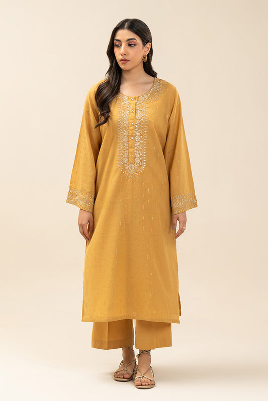 2 PIECE EMBROIDERED ZARI JACQUARD SUIT (PRET)