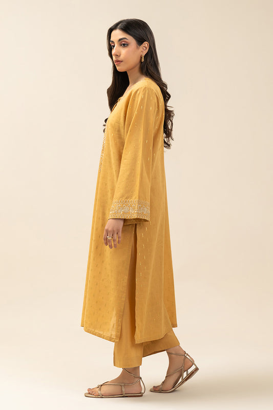 2 PIECE EMBROIDERED ZARI JACQUARD SUIT (PRET)