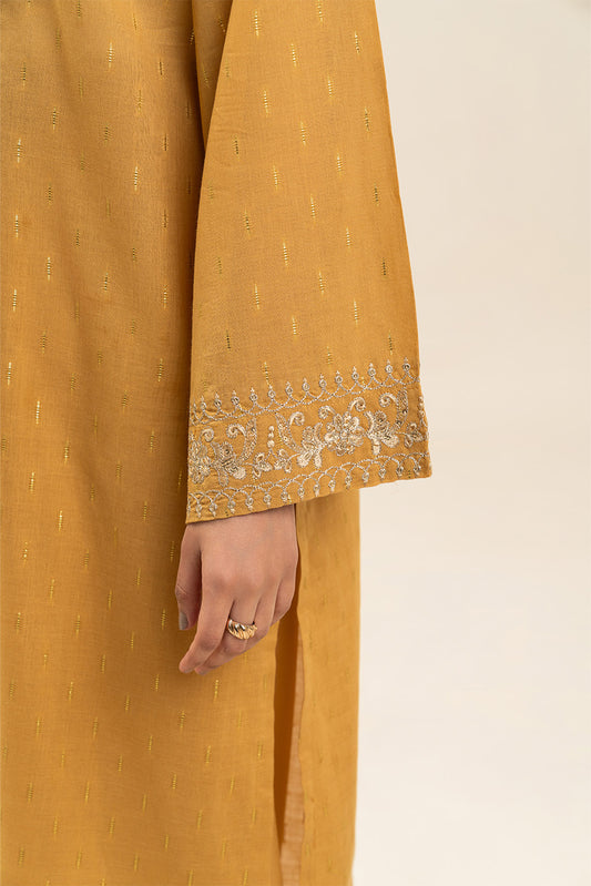 2 PIECE EMBROIDERED ZARI JACQUARD SUIT (PRET)