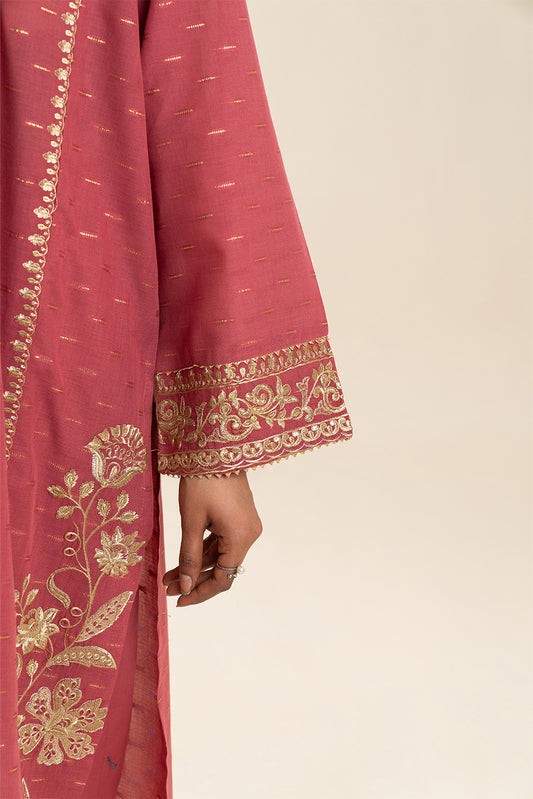 2 PIECE EMBROIDERED ZARI JACQUARD SUIT (PRET)