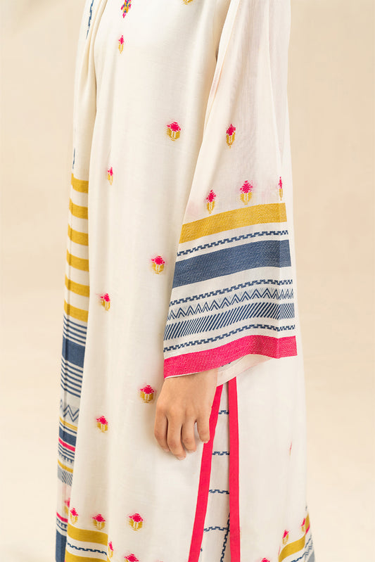 3 PIECE EMBROIDERED JACQUARD SUIT (PRET)