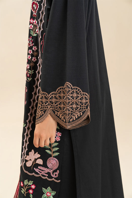 3 PIECE EMBROIDERED TWO WAY SLUB SUIT (PRET)
