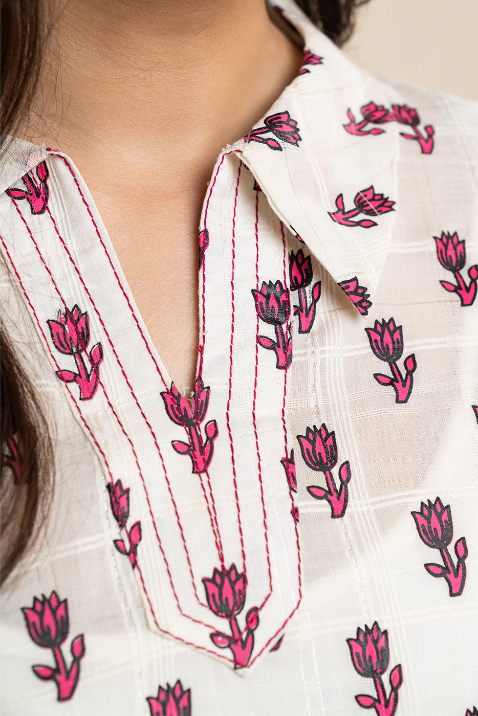 EMBROIDERED DORIA SHIRT (PRET)