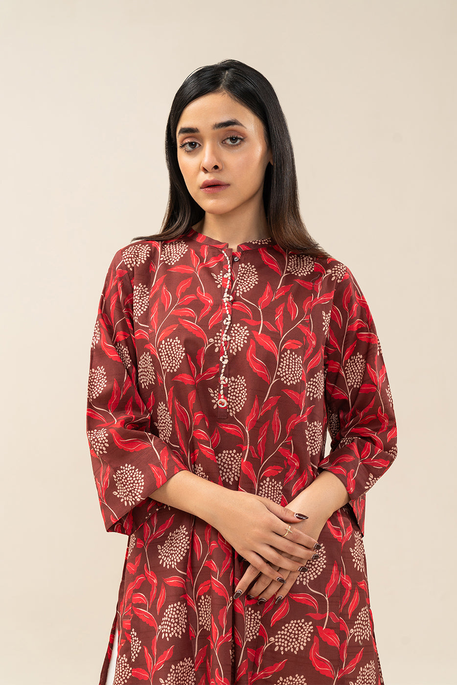 PRINTED DORIA LAWN SHIRT (PRET)