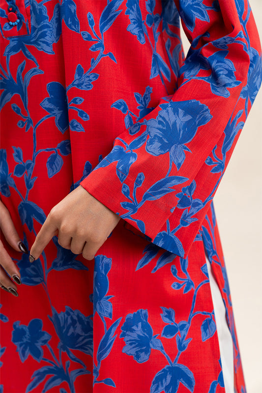 PRINTED TWO WAY SLUB SHIRT (PRET)