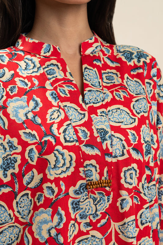 2 PIECE PRINTED TWO WAY SLUB SUIT (PRET)