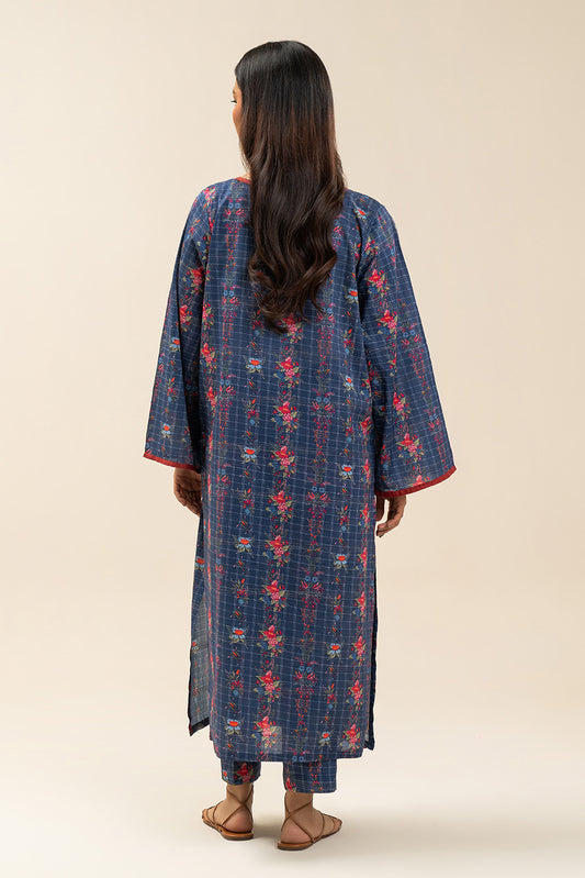 2 PIECE PRINTED LUREX LAWN SUIT (PRET)