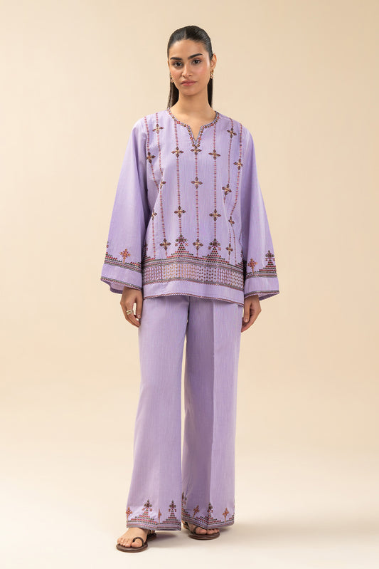 2 PIECE EMBROIDERED CHAMBRAY SUIT (FUSION)