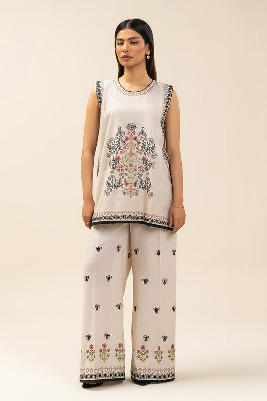 2 PIECE EMBROIDERED CHAMBRAY SUIT (FUSION)