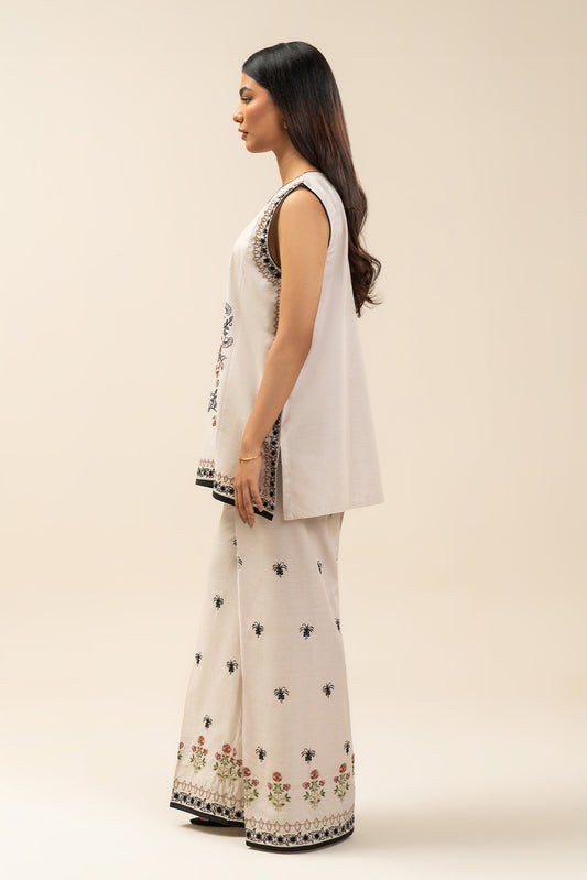 2 PIECE EMBROIDERED CHAMBRAY SUIT (FUSION)