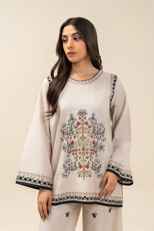 2 PIECE EMBROIDERED CHAMBRAY SUIT (FUSION)