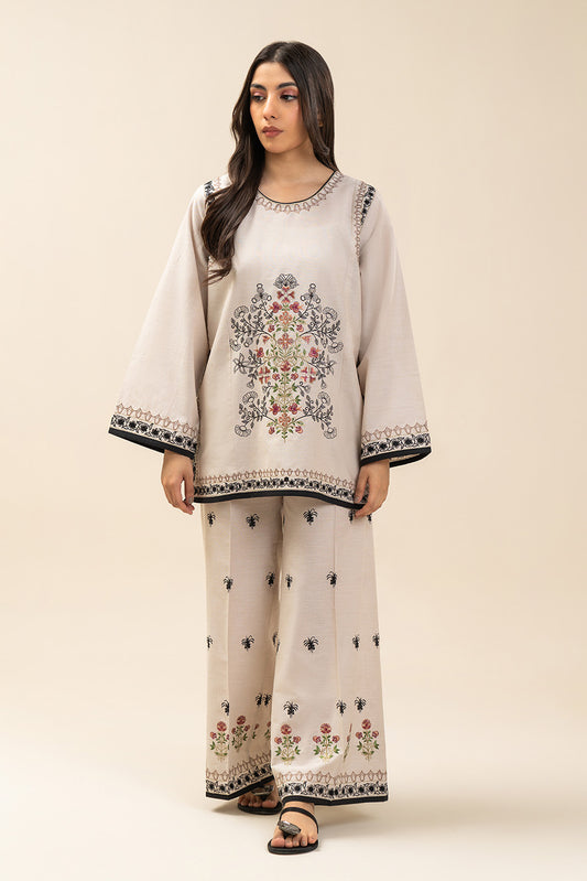 2 PIECE EMBROIDERED CHAMBRAY SUIT (FUSION)