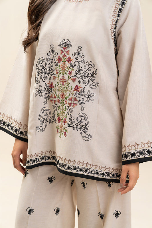 2 PIECE EMBROIDERED CHAMBRAY SUIT (FUSION)