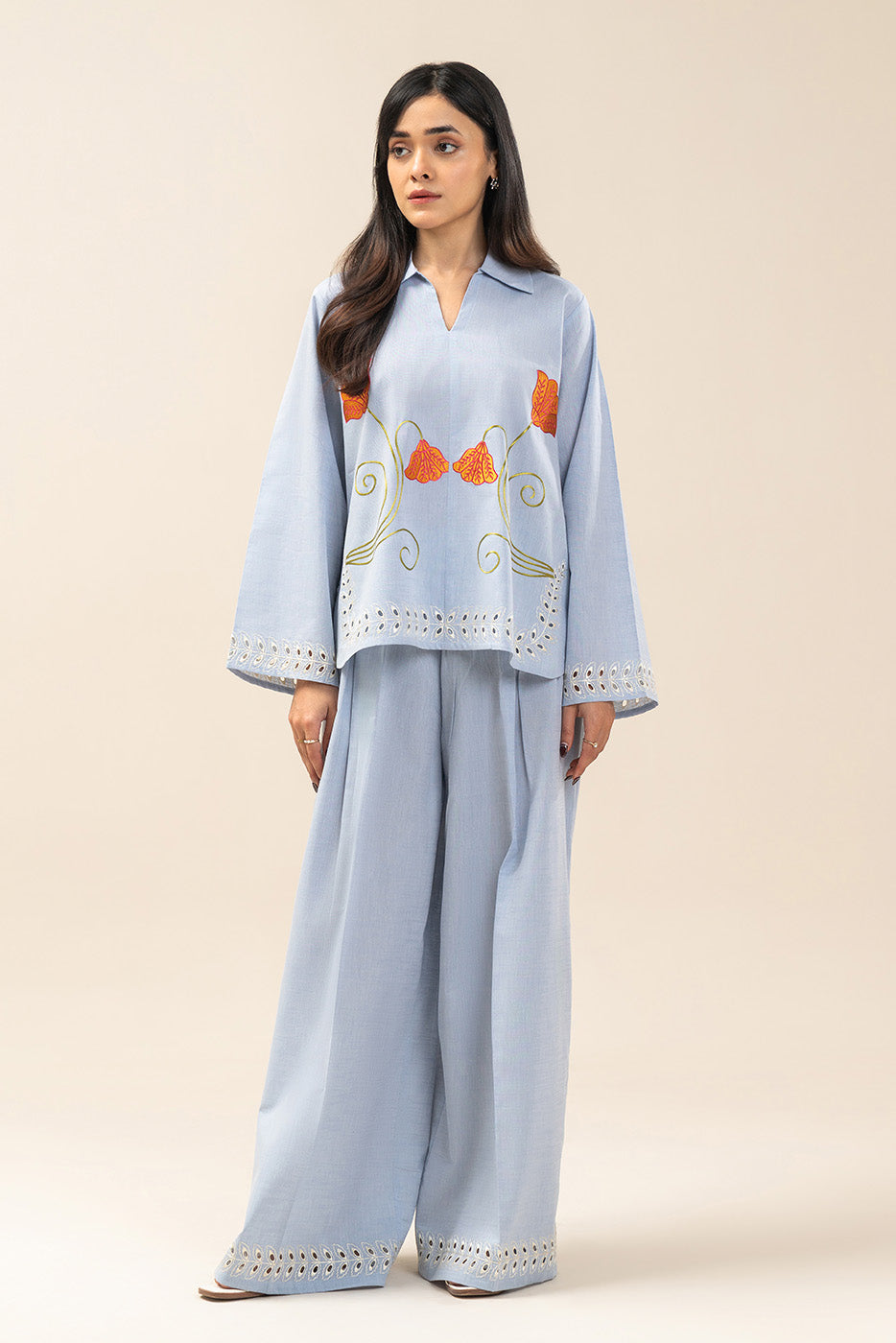EMBROIDERED CO-ORD SET (FLOW)