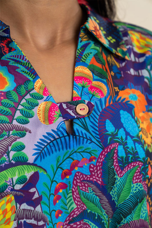 2 PIECE PRINTED SILK SUIT (FUSION)