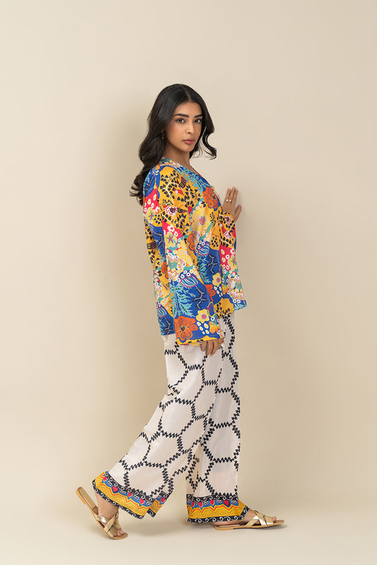 2 PIECE PRINTED DP POLY SUIT (FUSION)