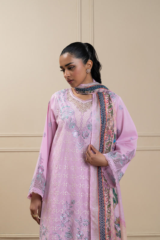 3 PIECE EMBROIDERED LAWN SUIT (HIGH CASUAL)