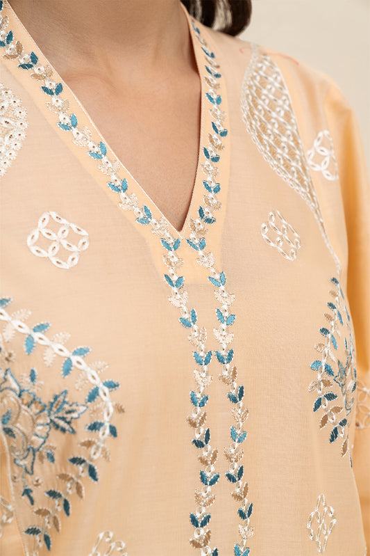 3 PIECE EMBROIDERED LAWN SUIT (PRET)