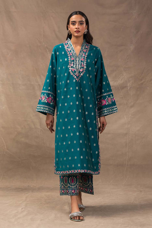 EMBROIDERED ZARI JACQUARD SHIRT (LUXURY PRET)