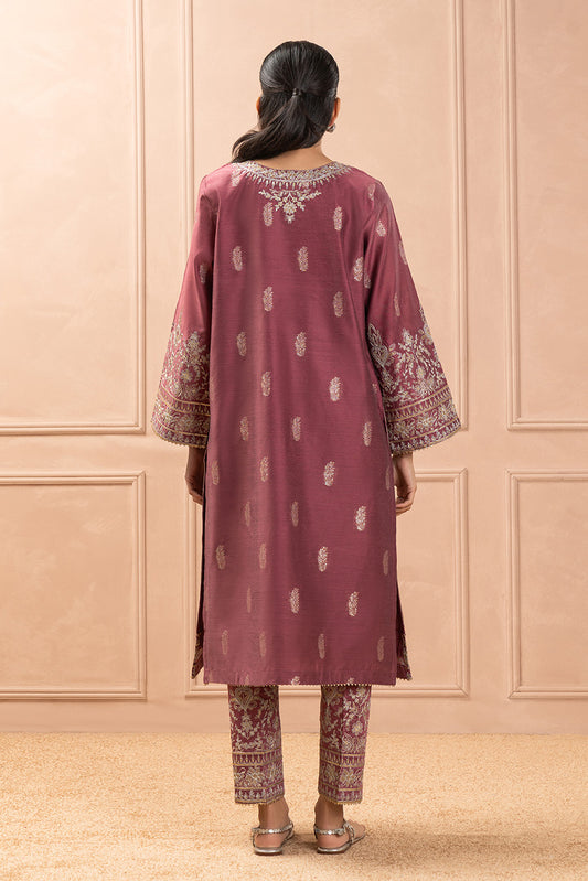 2 PIECE EMBROIDERED ZARI JACQUARD SUIT (LUXURY PRET)