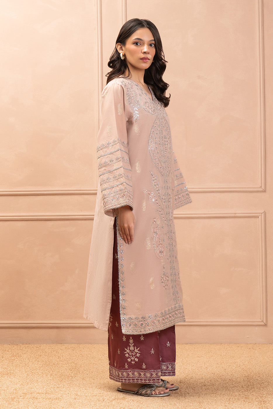 EMBROIDERED ZARI JACQUARD SHIRT (LUXURY PRET)