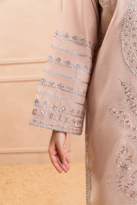 2 PIECE EMBROIDERED ZARI JACQUARD SUIT (LUXURY PRET)