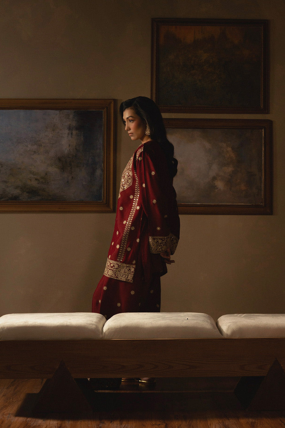 2 PIECE EMBROIDERED RAW SILK SUIT (LUXURY PRET)