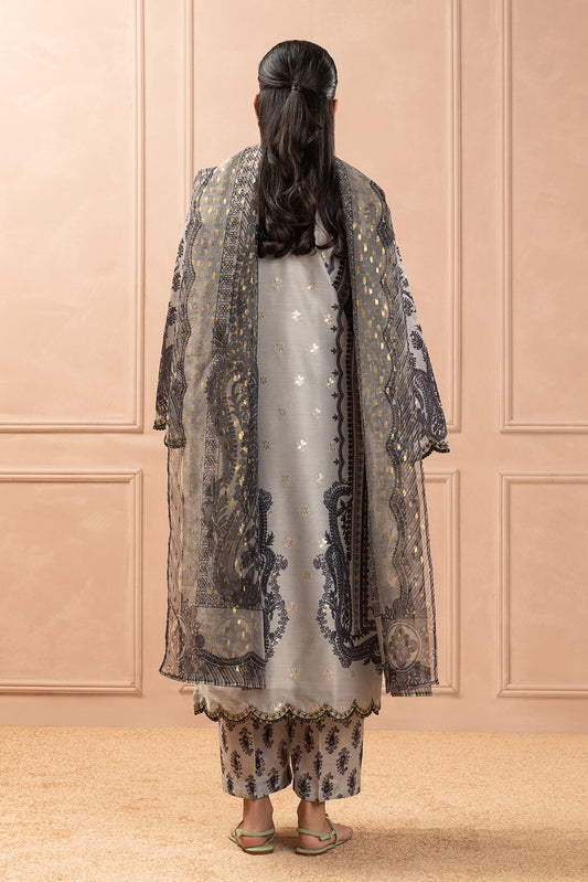 2 PIECE EMBROIDERED ZARI JACQUARD SUIT (LUXURY PRET)