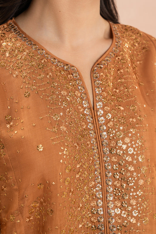 2 PIECE EMBROIDERED RAW SILK SUIT (LUXURY PRET)