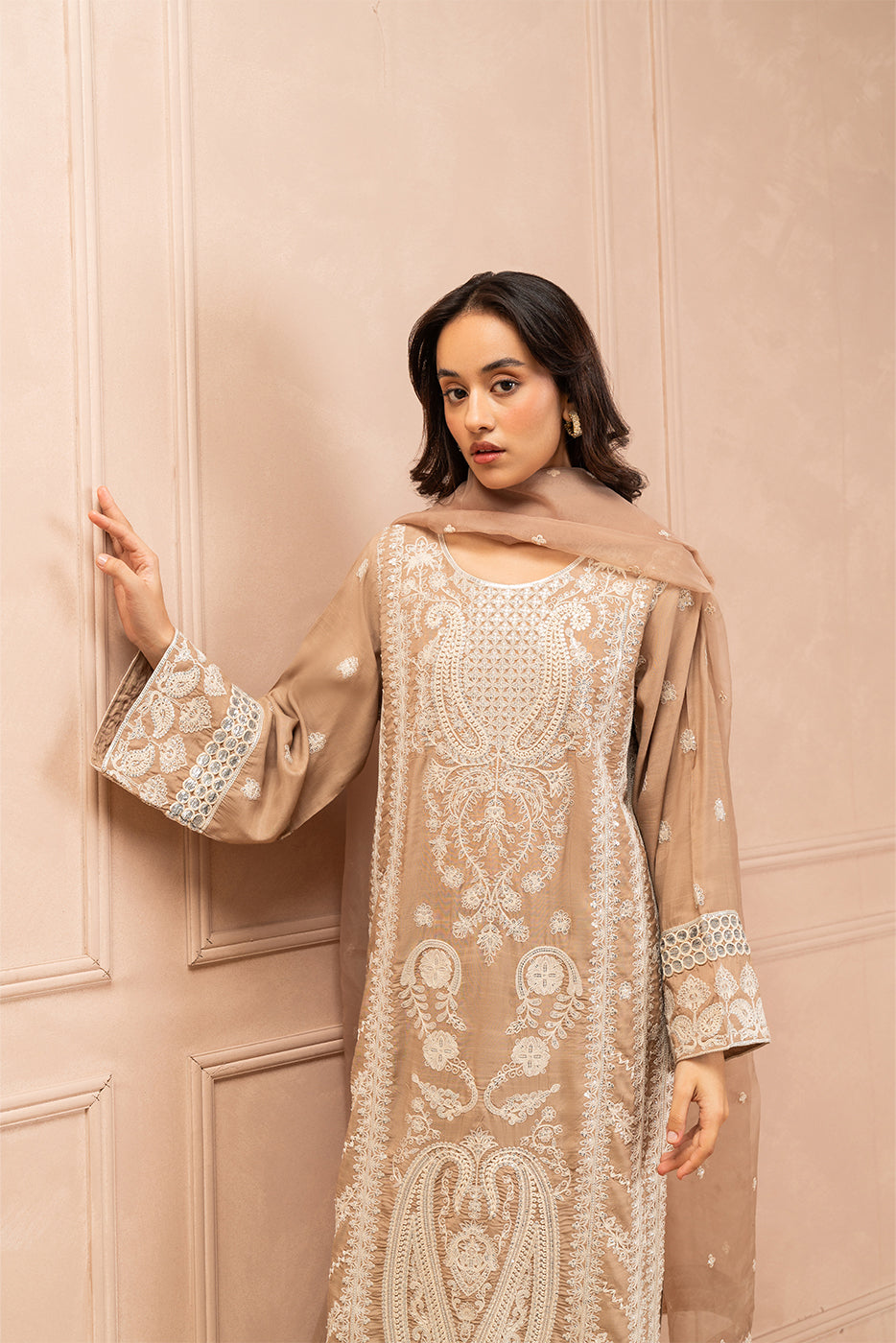 3 PIECE EMBROIDERED RAW SILK SUIT (LUXURY PRET)