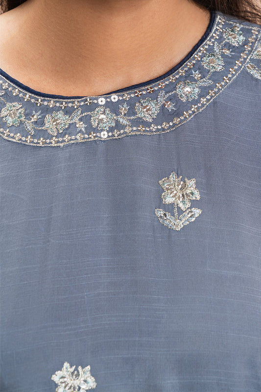 3 PIECE EMBROIDERED RAW SILK SUIT (LUXURY PRET)