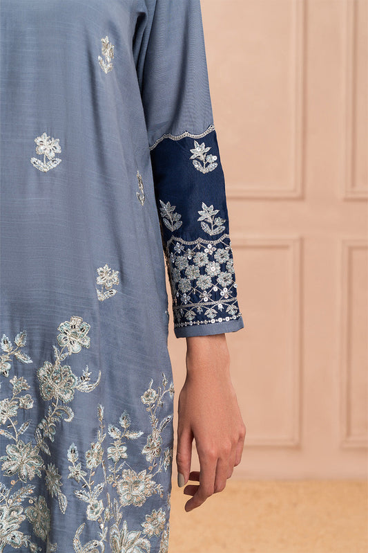 2 PIECE EMBROIDERED RAW SILK SUIT (LUXURY PRET)