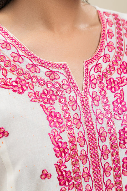 2 PIECE EMBROIDERED NEON NEPS SUIT (PRET)