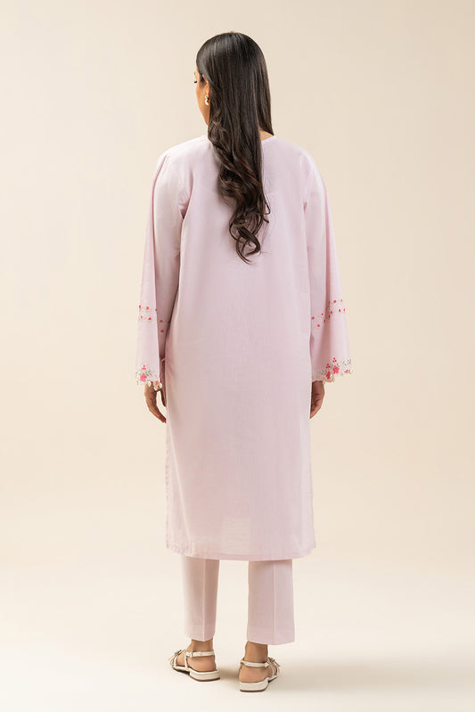 2 PIECE EMBROIDERED CHAMBRAY SUIT (PRET)