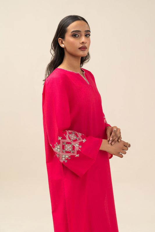 EMBROIDERED DORIA DOBBY SHIRT (PRET)