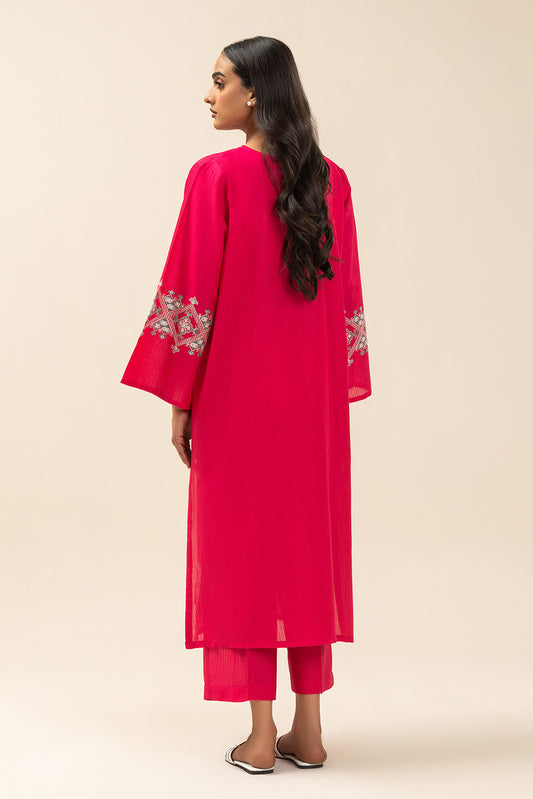 EMBROIDERED DORIA DOBBY SHIRT (PRET)