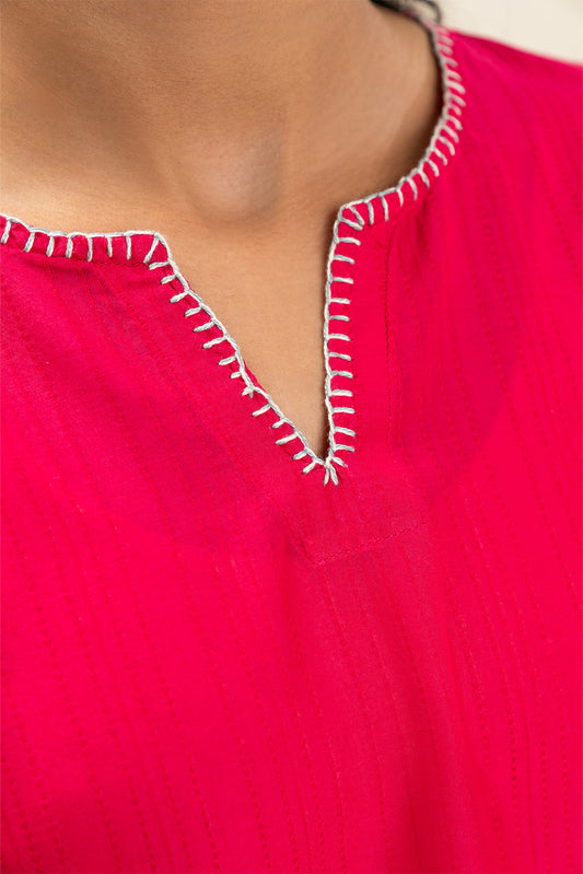 EMBROIDERED DORIA DOBBY SHIRT (PRET)