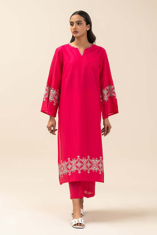 2 PIECE EMBROIDERED DORIA DOBBY SUIT (PRET)